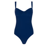 women's navy terry one piece