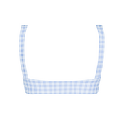 women's oasis blue gingham bandeau bikini top