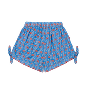 girls blue primrose tie-knot short