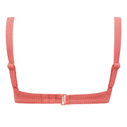 women's sailor red seersucker bandeau bikini top