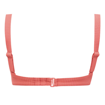 women's sailor red seersucker bandeau bikini top