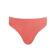 women's sailor red seersucker mid rise bikini bottom