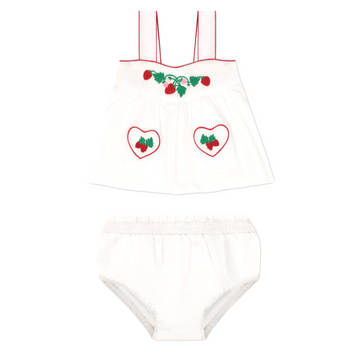 baby girls heart pocket tank and bloomer set