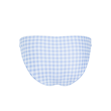 women's oasis blue gingham low waist bikini bottom