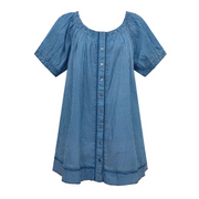 women's navy picnic gingham coverup