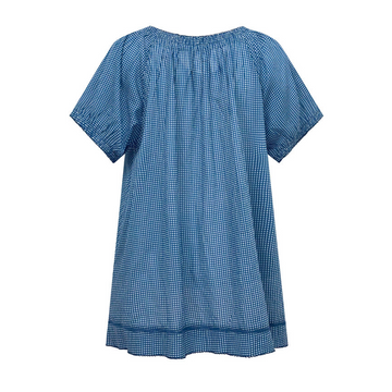 women's navy picnic gingham coverup