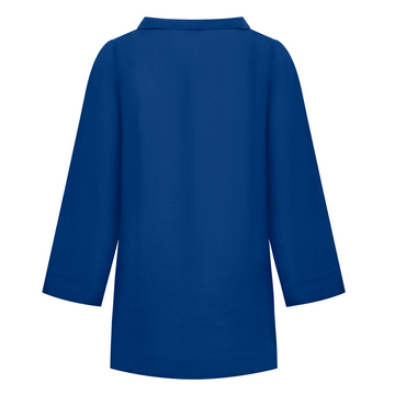 women's oyster blue linen tunic dress