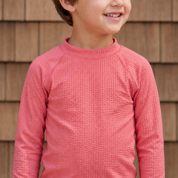 unisex sailor red seersucker rashguard