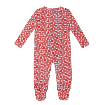 baby holiday bloom pima footie