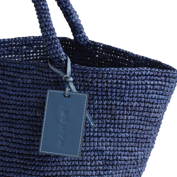 manebi vintage navy new panier tote