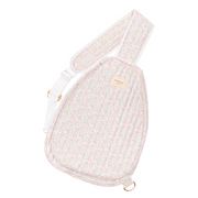 antique floral coated tennis bag