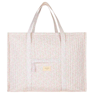 antique floral overnighter tote