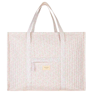 antique floral overnighter tote
