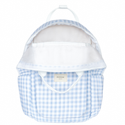 oasis blue gingham coated everyday backpack