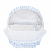 oasis blue gingham coated everyday backpack