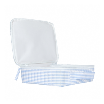 powder blue stripe lunchbox