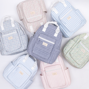 pink stripe coated everyday backpack