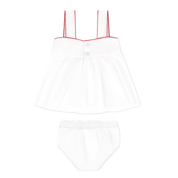baby girls heart pocket tank and bloomer set