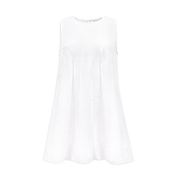women's harbor mist seersucker pintuck dress | s | contemporary swimwear & resort wear