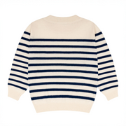 unisex breton stripe cashmere crewneck sweater