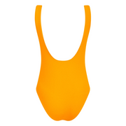 women's marigold terry low back scoop neck one piece