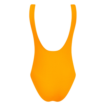 women's marigold terry low back scoop neck one piece
