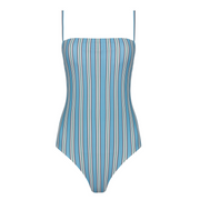 women's isla blue stripe simple one piece