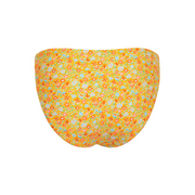 women's marigold floral mid rise bikini bottom