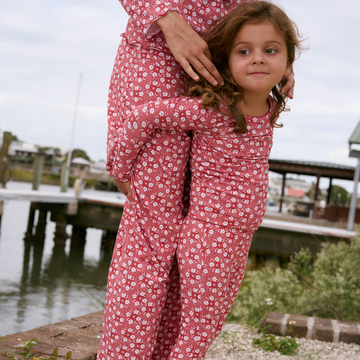 girls holiday bloom pima pajamas set