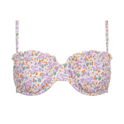 women's orchid floral ruffle bikini top