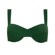 women's palma green terry bikini top with cups