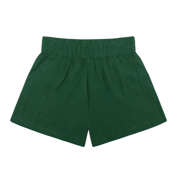 women's palma green linen beach short