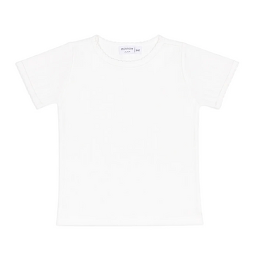 girls shell white pointelle shirt