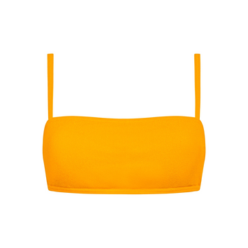 women's marigold terry bandeau bikini top