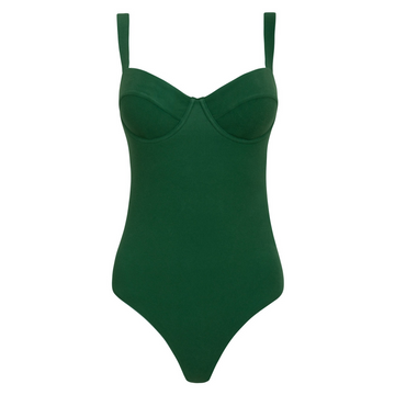 women's palma green terry one piece