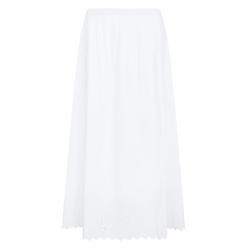 women's embroidered white skirt