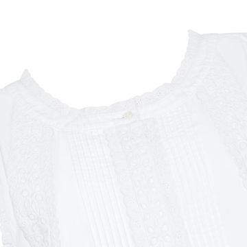 women's embroidered white dress