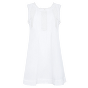 women's embroidered white dress