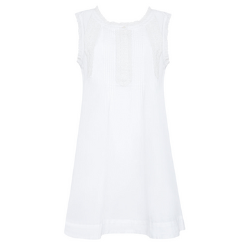 women's embroidered white dress