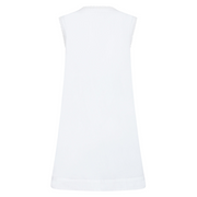 women's embroidered white dress
