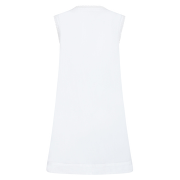women's embroidered white dress