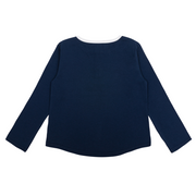 unisex navy long sleeve henley