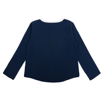 unisex navy long sleeve henley