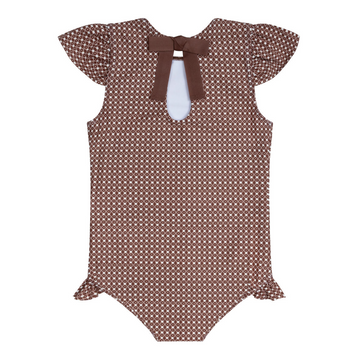 girls cafe flora cup sleeve rashguard one piece