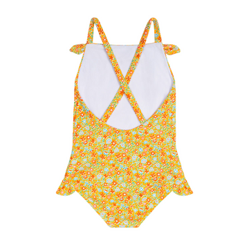 girls marigold floral crossback one piece