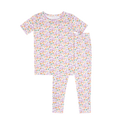 girls orchid floral pima pajamas set