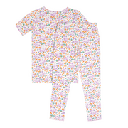 girls orchid floral pima pajamas set