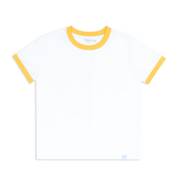 unisex white ringer tee