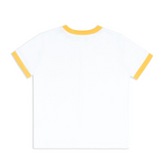 unisex white ringer tee