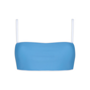 women's cerulean blue bandeau bikini top